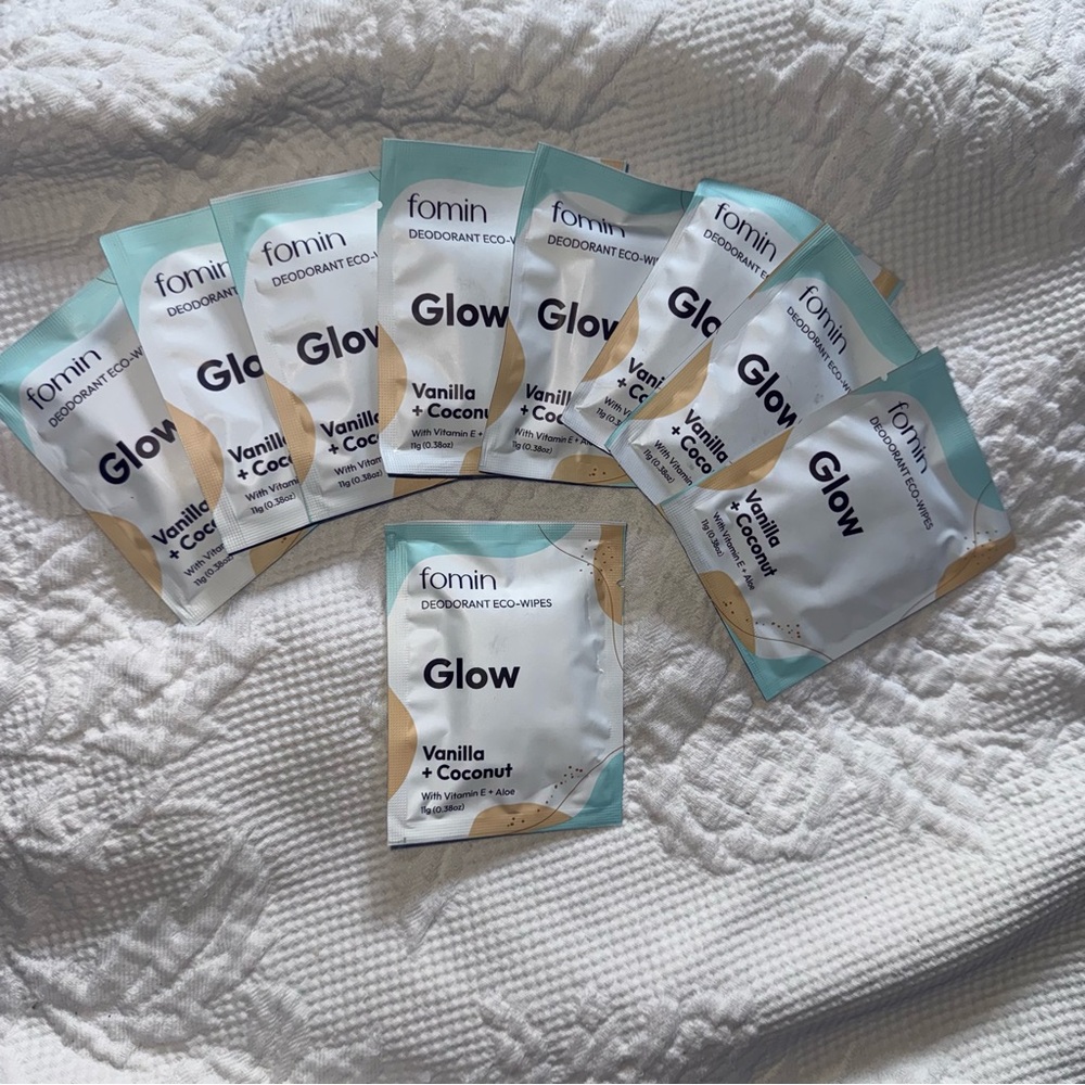 Fomin AHA Deodorant Wipes Set of 9 - Vanilla & Coconut